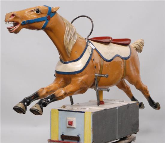 Appraisal: VINTAGE CONEY ISLAND NY STEEPLECHASE HORSE In the original park