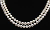 Appraisal: DOUBLE ROW PEARL NECKLACE Beautiful double row necklace is made