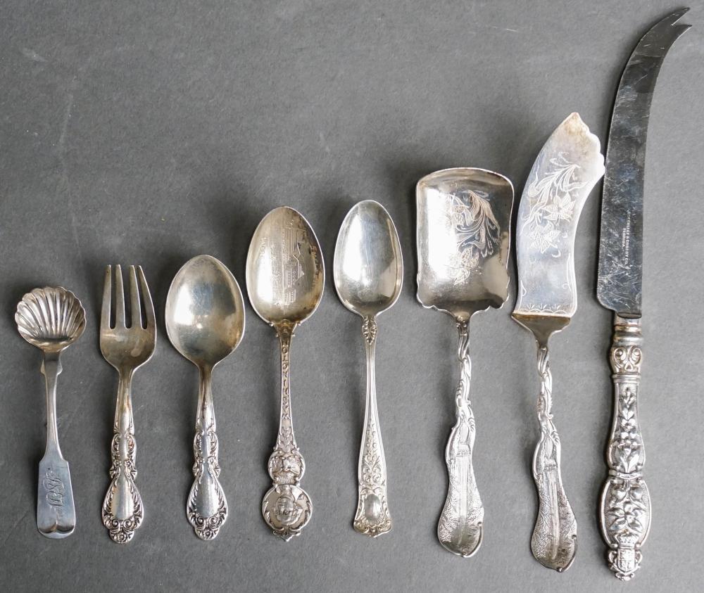 Appraisal: COLLECTION WITH ASSORTED STERLING SILVER FLATWARE INCLUDING GEORGE WASHINGTON SOUVENIR