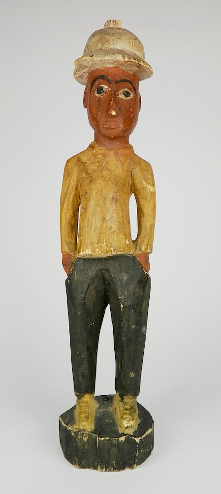 Appraisal: Baule Colon figure Baule Colon figure wood pigment ''h