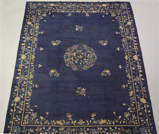 Appraisal: Vintage Blue Chinese Room Size Rug Circa - Some wear