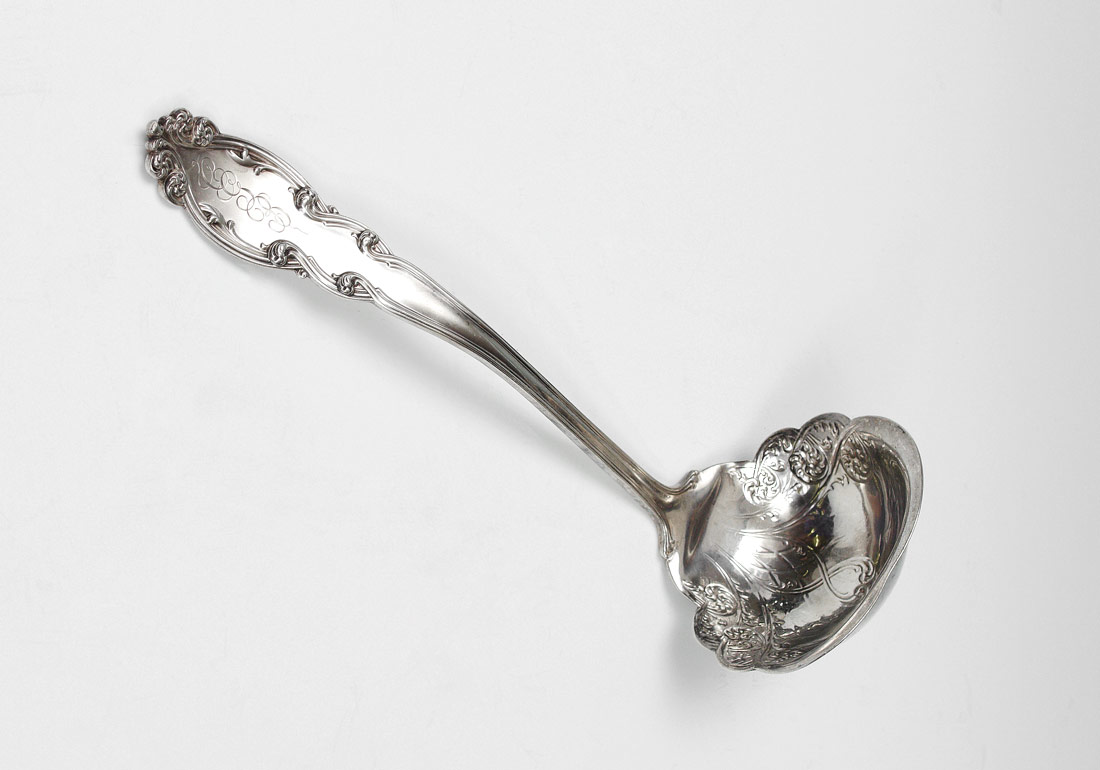 Appraisal: DOMINICK HAFF GOTHIC STERLING LADLE Ladle in the Gothic pattern