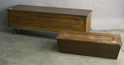 Appraisal: Pine doughbox th c h w d together with a