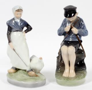 Appraisal: ROYAL COPENHAGEN PORCELAIN FIGURES PAIR ROYAL COPENHAGEN PORCELAIN FIGURES PAIR