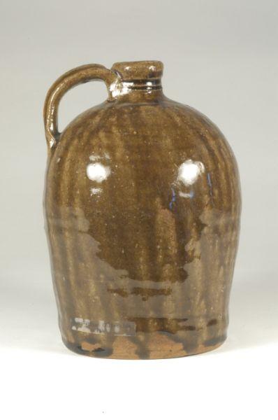 Appraisal: Unsigned Catawba Valley Half gallon alkaline glazed stoneware jug H