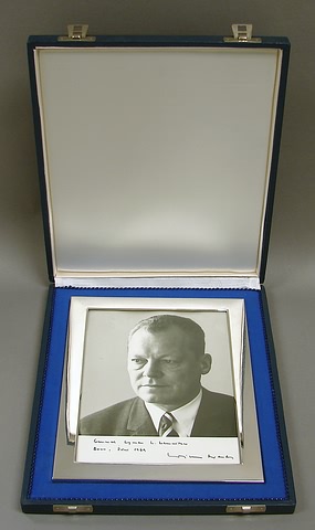 Appraisal: Autograph photograph showing head and shoulders view of German Chancellor