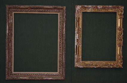 Appraisal: Two Large Giltwood Frames x in and x in