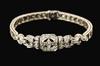 Appraisal: BRACELET - Circa K white gold Art Deco link bracelet