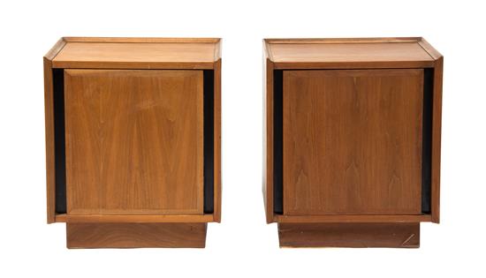 Appraisal: Sale Lot A Pair of Danish Modern Bed Side Cabinets