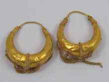 Appraisal: A pair of yellow metal tests high carat gold earrings