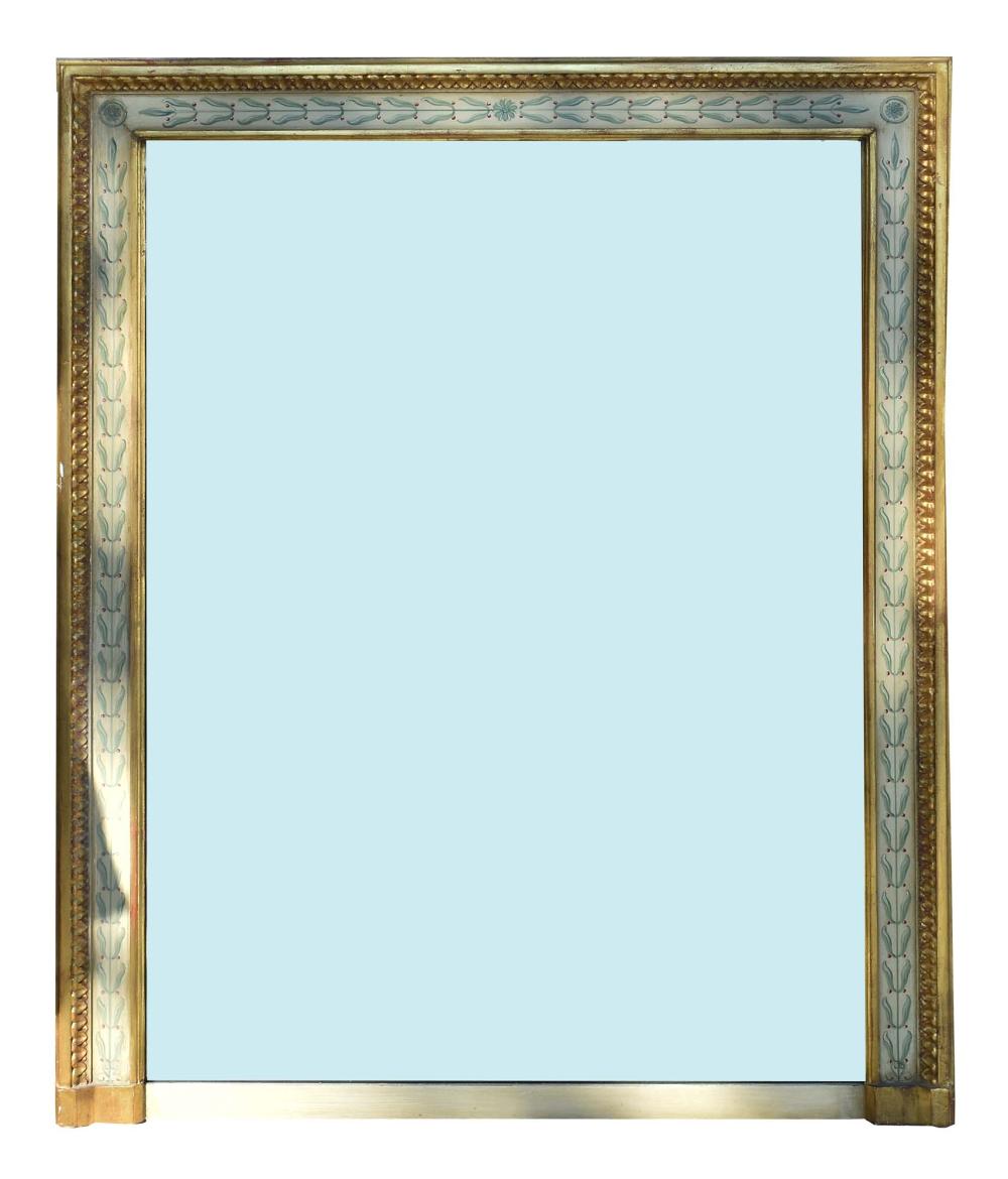 Appraisal: NEOCLASSICAL STYLE PAINTED WOOD MIRRORThe rectangular plate within a surround