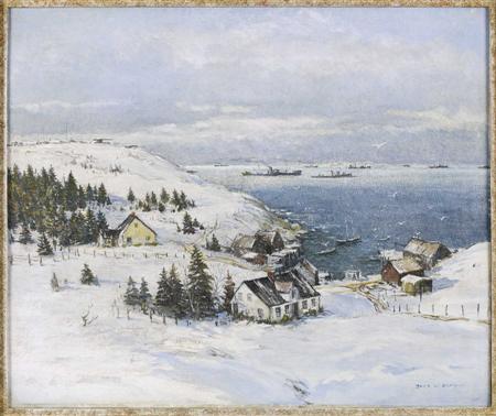 Appraisal: JACK LORIMER GRAY CANADIAN - FISHING FLEET OFF THE SNOW