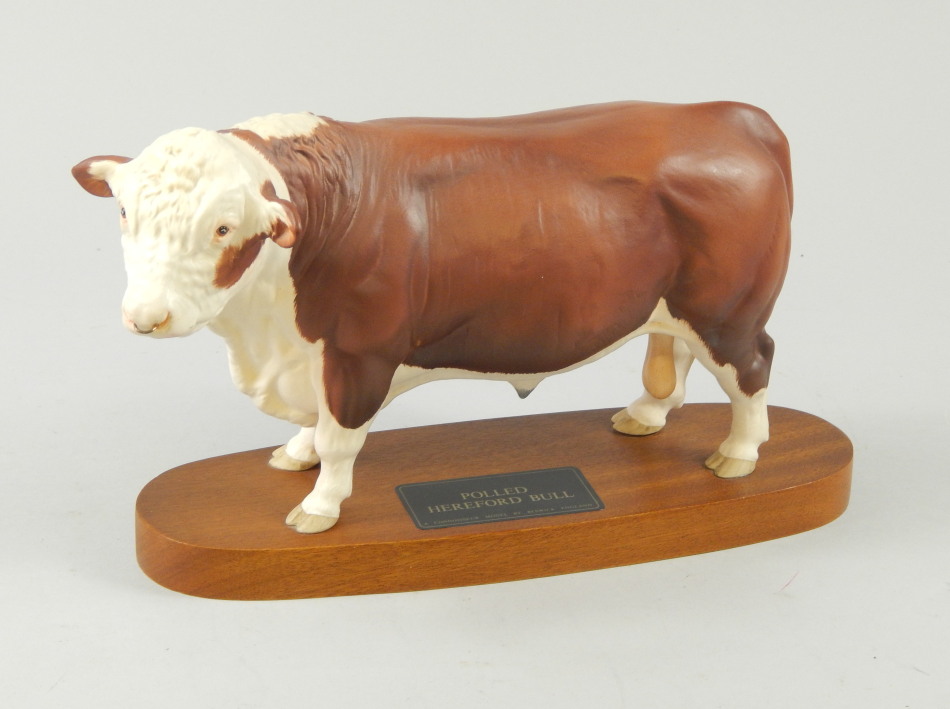 Appraisal: A Beswick Connoisseur model of a Polled Hereford Bull on