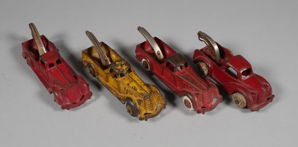 Appraisal: Three Hubley cast iron toy wrecker or tow trucks one