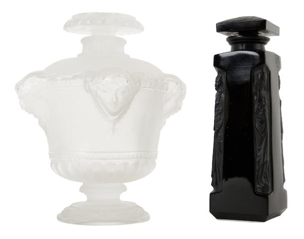 Appraisal: Two Lalique scent bottles and stoppers The first 'Ambre D'Orsay'