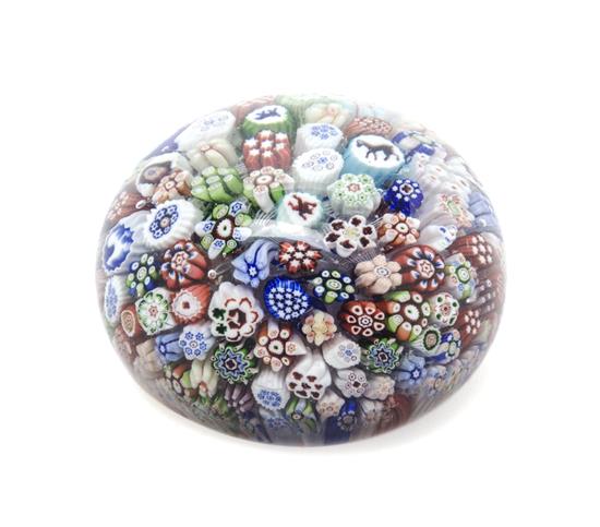 Appraisal: Sale Lot A Baccarat Millefiori Paperweight worked to show multicolored