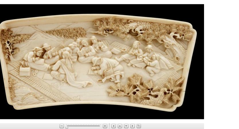 Appraisal: Chinese elephant ivory plaque late th century