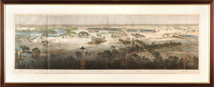 Appraisal: UNITED STATES INTERNATIONAL EXHIBITION - BIRD'S-EYE VIEW OF FAIRMOUNT PARK