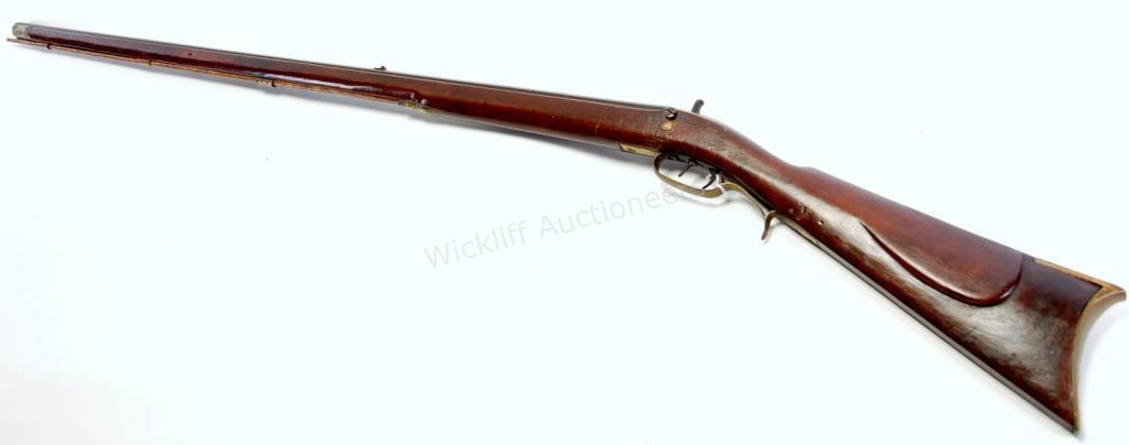 Appraisal: Leman Muzzle Loading Pennsylvania Long Rifle-Blued Octagonal barrel Chambered in