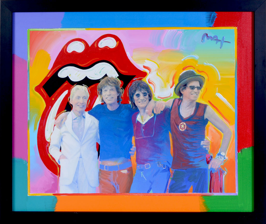 Appraisal: MAX Peter American ''Rolling Stones'' Acrylic on Printed Canvas sight