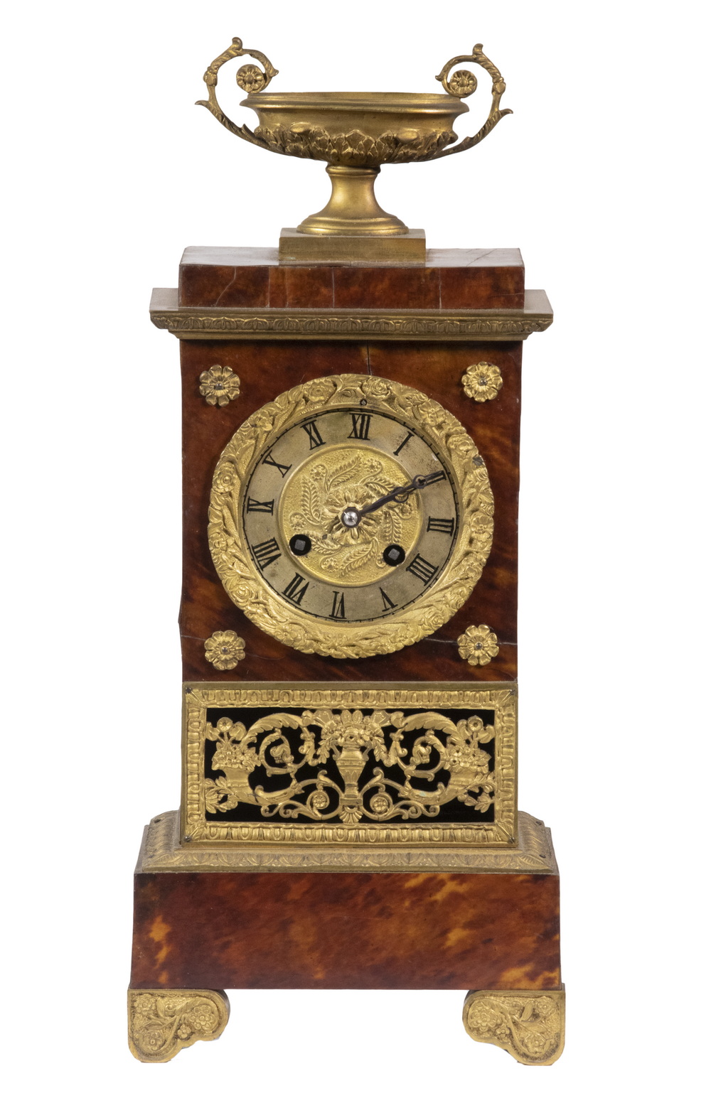 Appraisal: FRENCH NEO-CLASSICAL MANTEL CLOCK BY SAMUEL MARTIE ET CIE Gilt