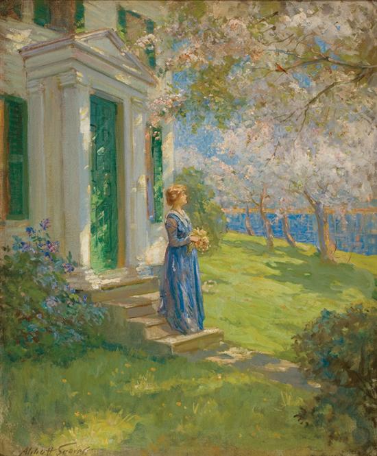 Appraisal: ABBOTT FULLER GRAVES American - Spring Blossoms oil on canvas