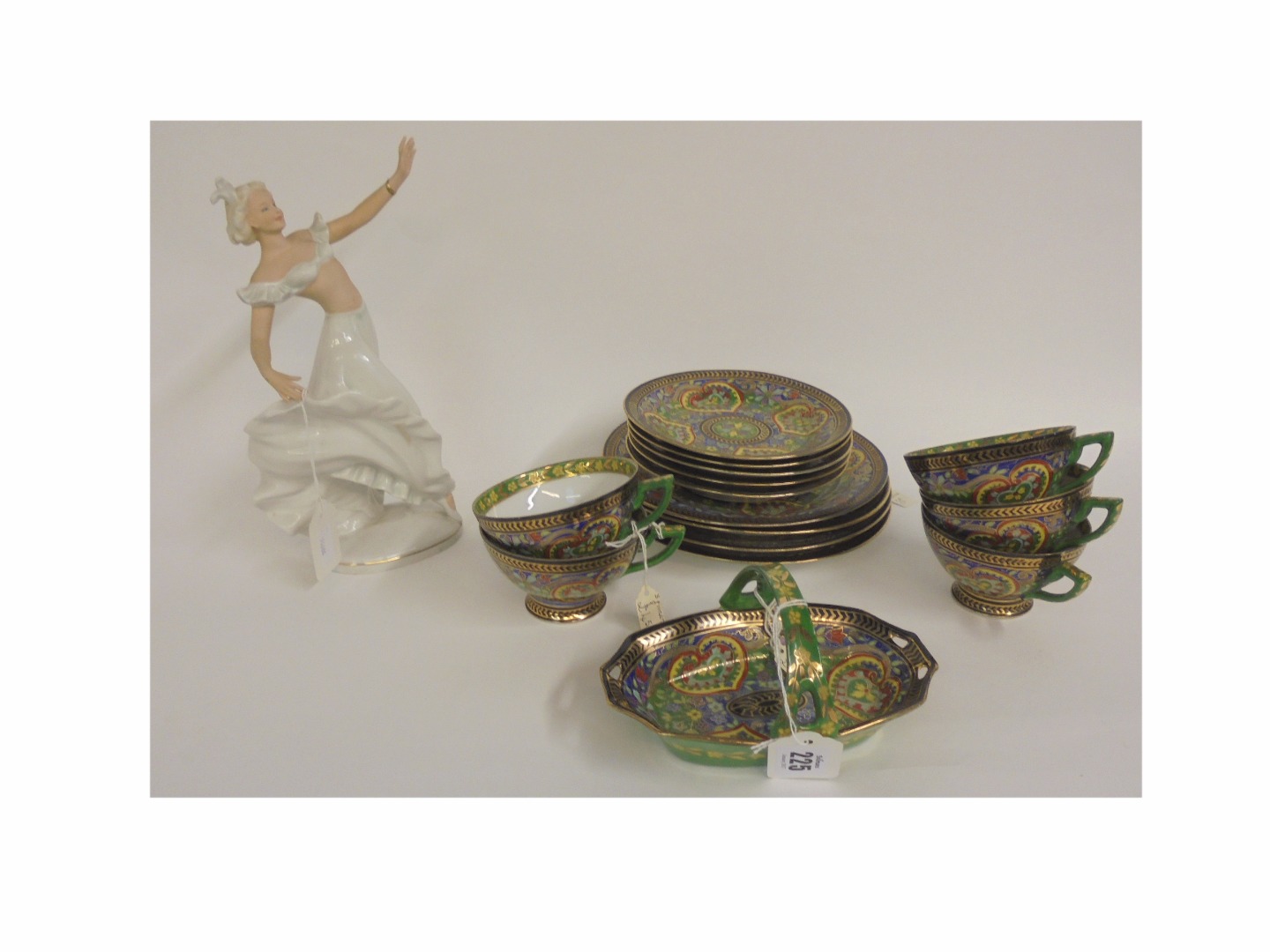 Appraisal: A Royal Epiag Czechoslovakian porcelain part tea service fifteen pieces