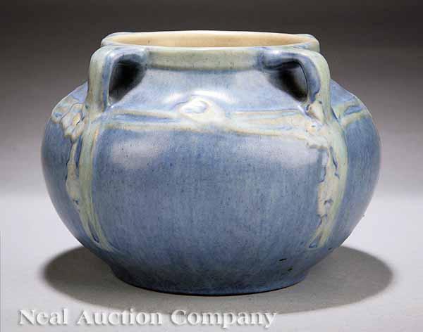 Appraisal: A Newcomb College Art Pottery Satin Glaze Vase squat baluster