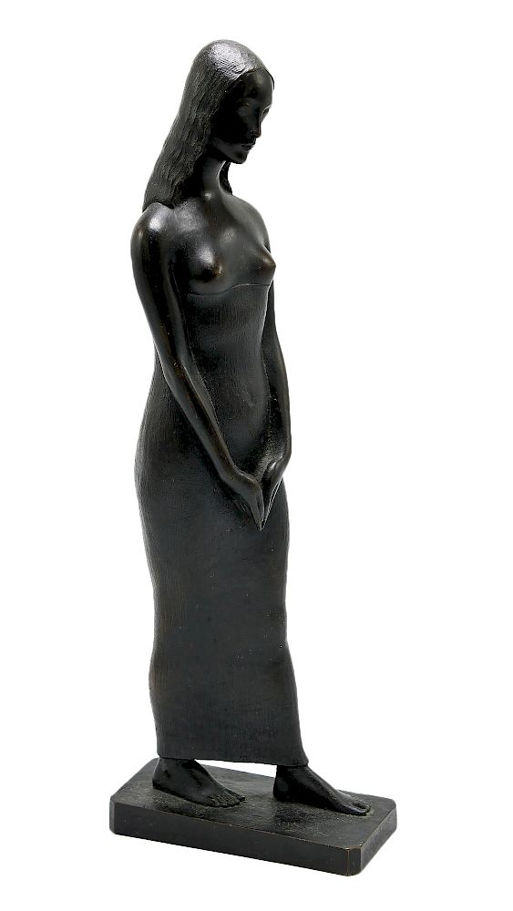 Appraisal: Simon Moselsio American - Small Nude Bronze Simon Moselsio bronze