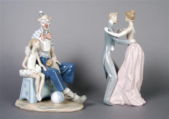 Appraisal: Two Lladro Figural Groups Height of tallest inches