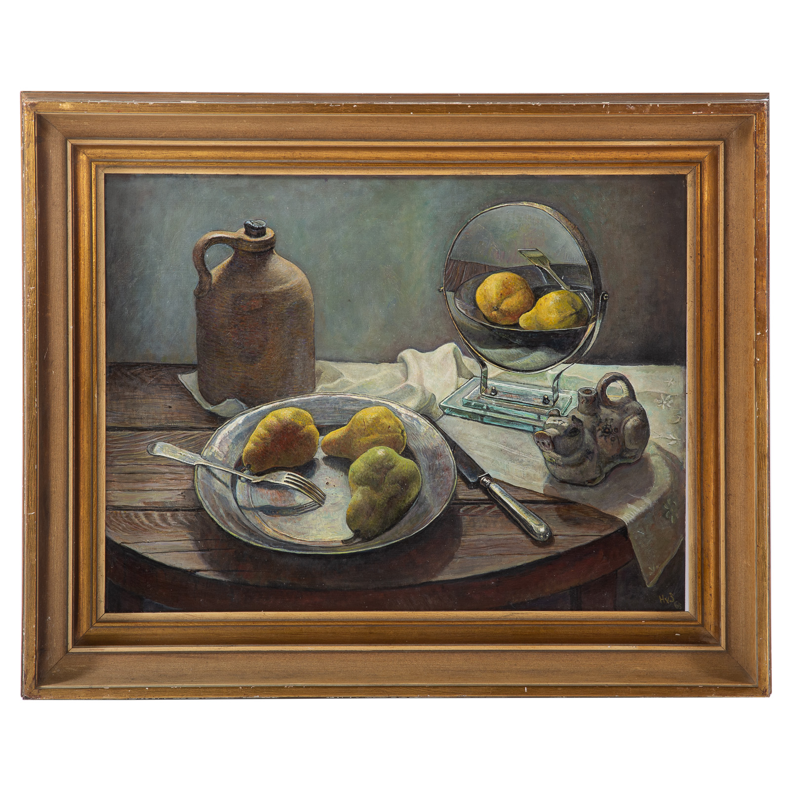 Appraisal: HILDA VAN STOCKUM STILL LIFE WITH PEARS OIL American -