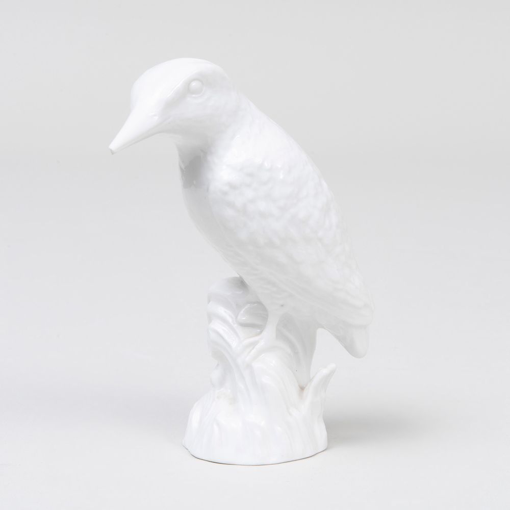 Appraisal: Berlin Porcelain White Glazed Model of a Kingfisher 'Fishvogel' Blue