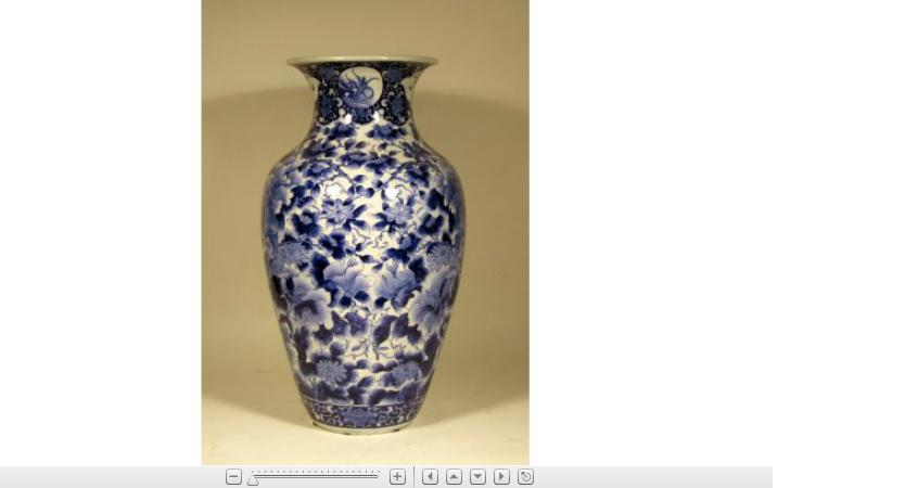 Appraisal: Large Japanese blue and white porcelain baluster vaselate th century