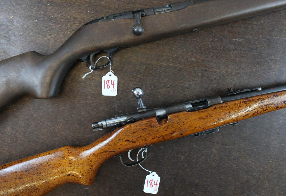 Appraisal: TWO BOLT ACTION CALIBER RIFLES Wards Western Field s-lr caliber