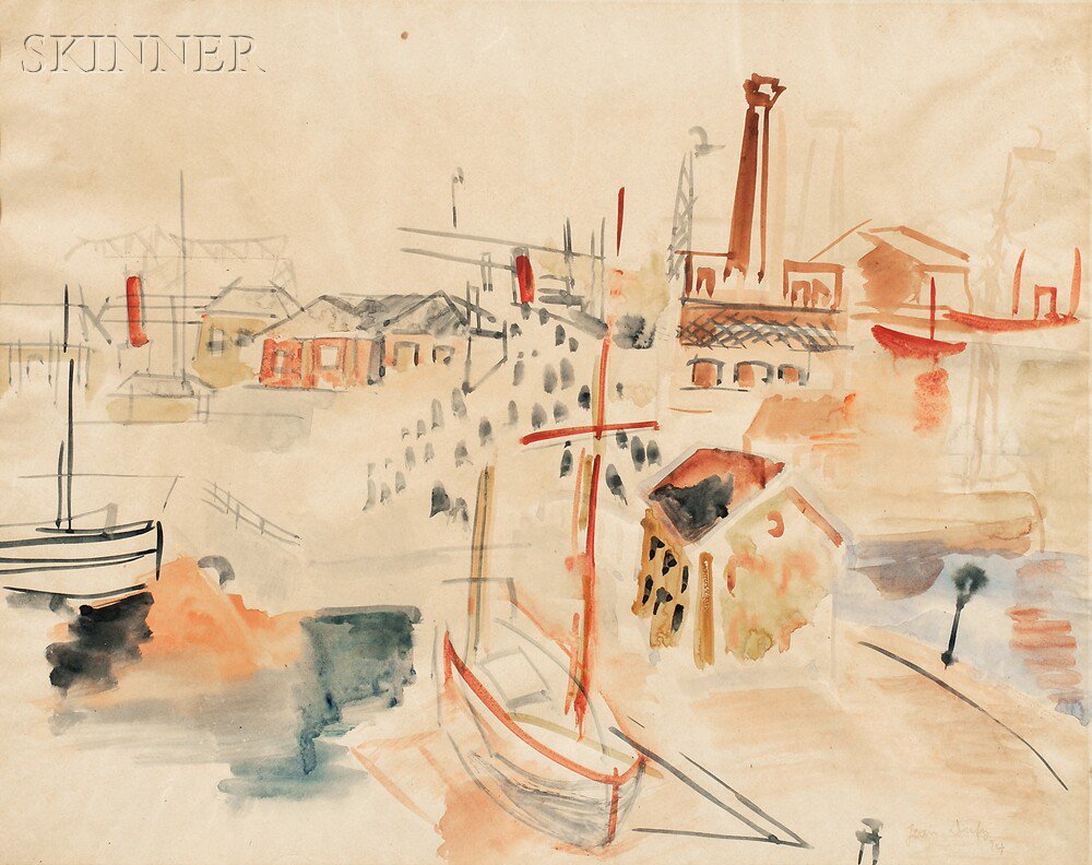 Appraisal: Jean Dufy French - Port du Havre Signed and dated