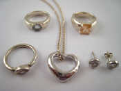 Appraisal: A mixed lot of white metal tests silver jewellery comprising