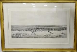 Appraisal: Black and White lithograph Buenos-Ayres A Vista de Pajaro Birds