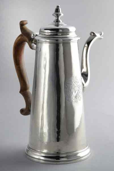 Appraisal: George I Thomas Parr sterling silver coffeepotof lighthouse form with