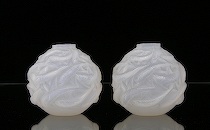 Appraisal: Pair of Renee Lalique Bud Vases ca late 's Very