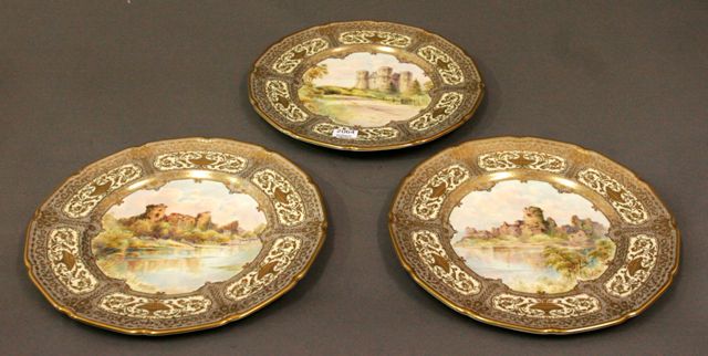 Appraisal: Three Royal Doulton cabinet plates by Norman W Keates of