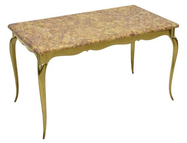 Appraisal: French marble-top coffee table th c having rectangular marble top