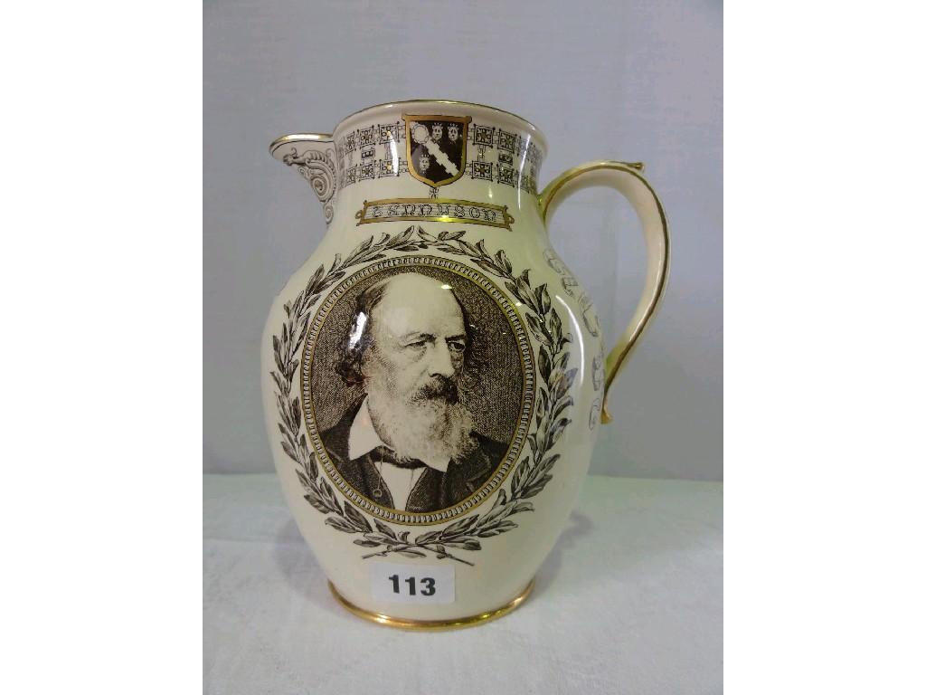 Appraisal: A late th century Wedgwood cream glazed jug with brown