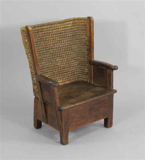 Appraisal: A child's pine Orkney chair ft ins Estimate - Descriptions