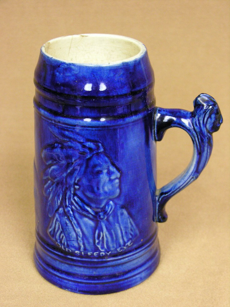 Appraisal: OLD SLEEPY EYE COBALT BLUE TANKARD h X base diam