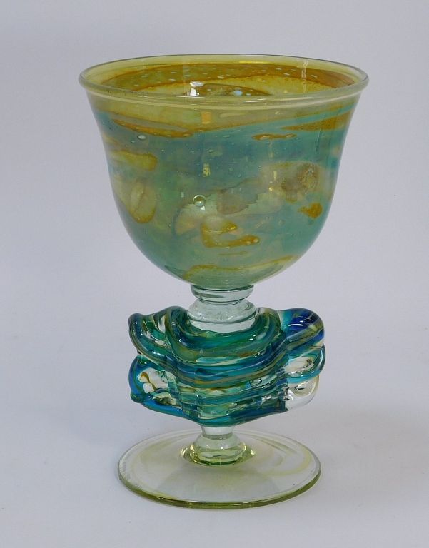 Appraisal: Michael Harris for Modina Malta Art Glass Goblet Italy th