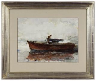 Appraisal: Carl C Sublett Tennessee - Fishing Boat signed lower right