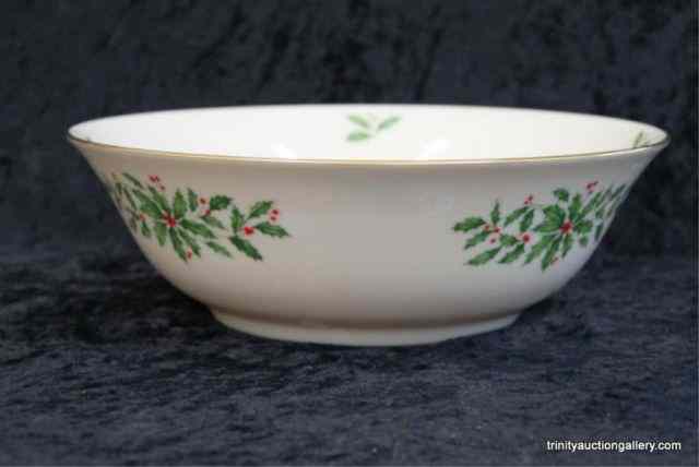 Appraisal: Lenox China Holiday Dimension '' Veg Bowl This is the