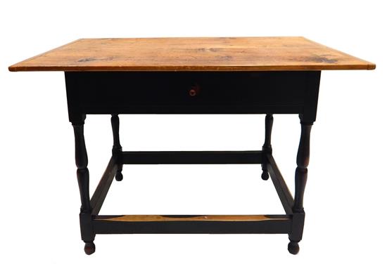 Appraisal: th C colonial reproduction tavern table oblong bread board pine