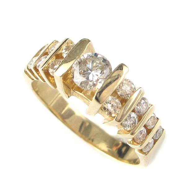 Appraisal: A diamond and k gold ring estimated weight of approximately