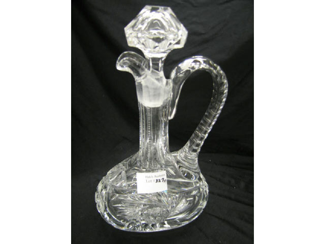 Appraisal: Cut Crystal Decanter starburst decor